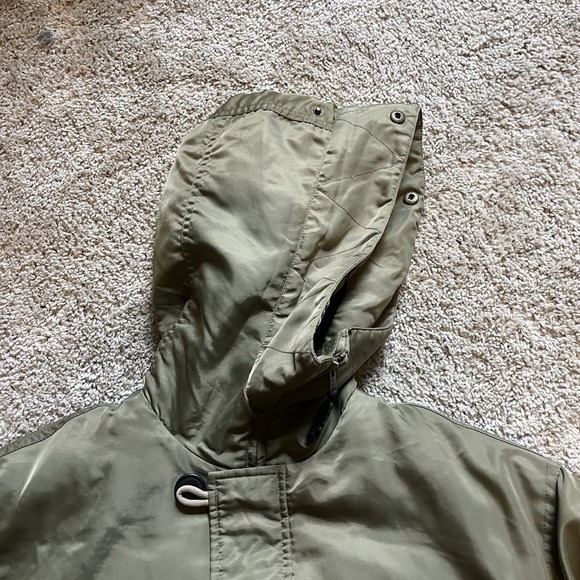 Vintage Polo Ralph Lauren Military Style Down Jacket Men's Medium Olive Green - Picture 4 of 16